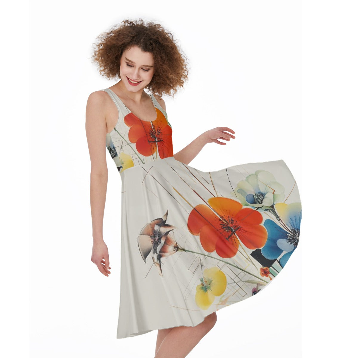 All-Over Print Women's Sleeveless Dress