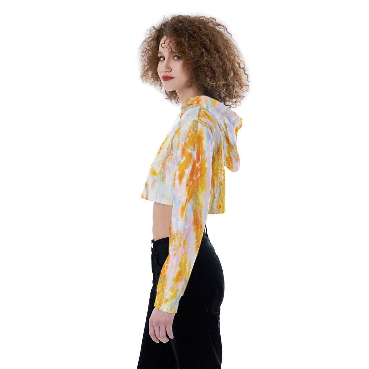 All-Over Print Women's Crop Top Hoodie