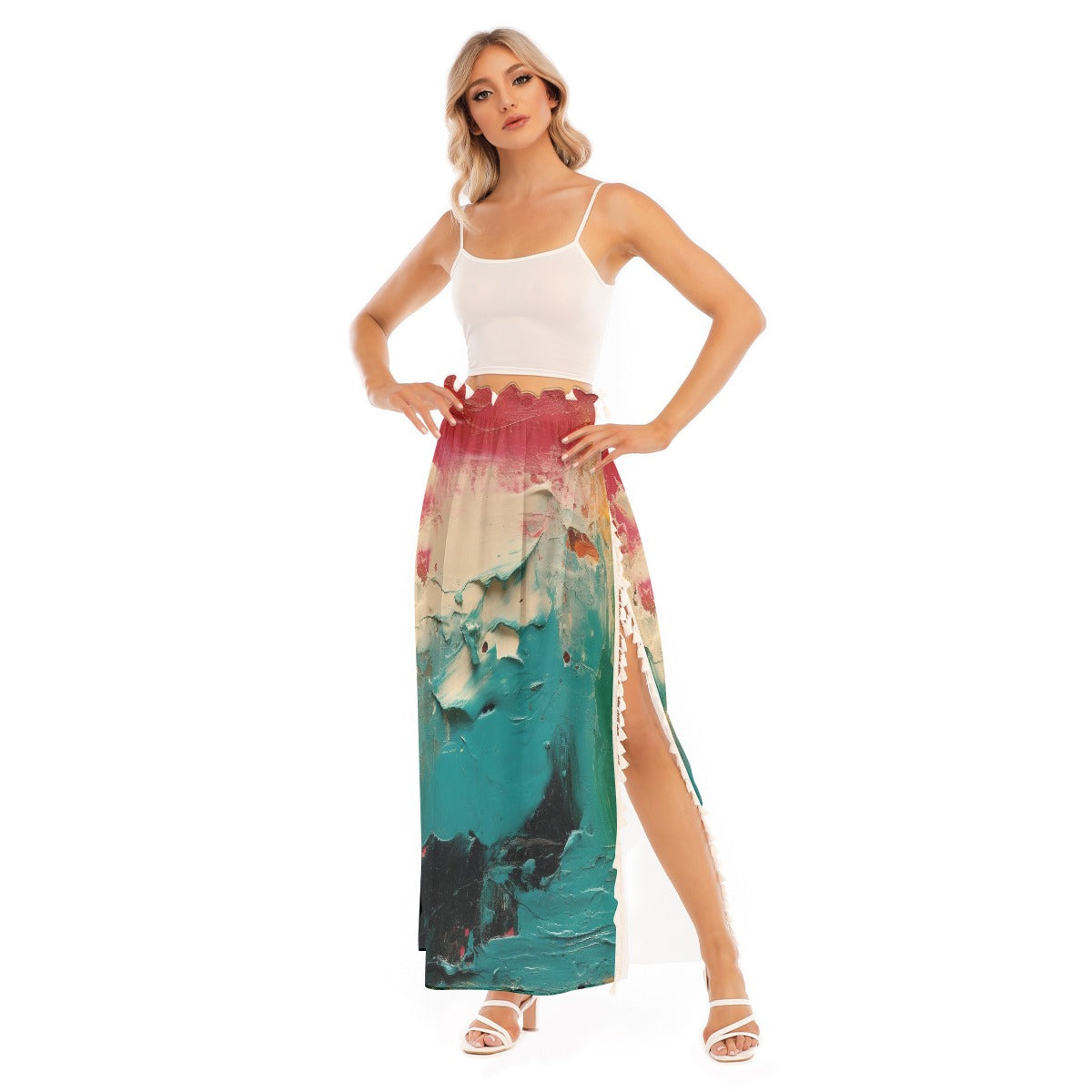 All-Over Print Women's Side Split Skirt