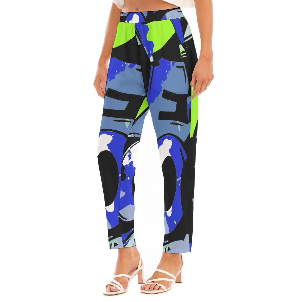 All-Over Print Women's Loose Straight-leg Pants
