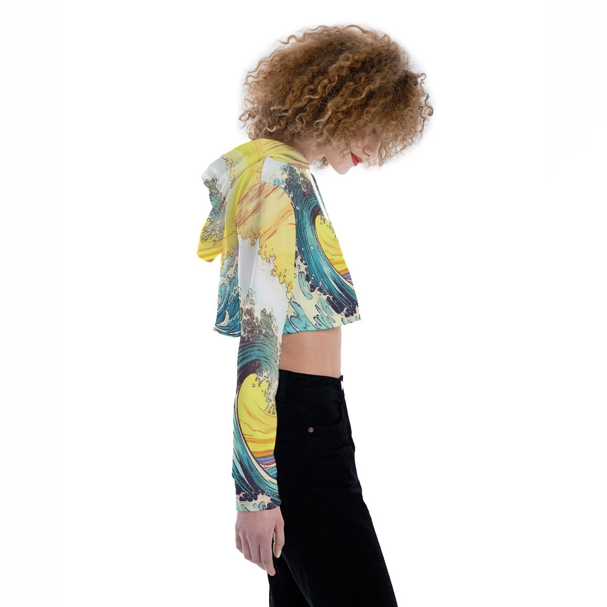 All-Over Print Women's Crop Top Hoodie