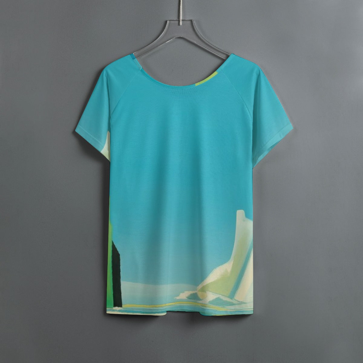 All-Over Print Women's Round Neck T-shirt With Raglan Sleeve