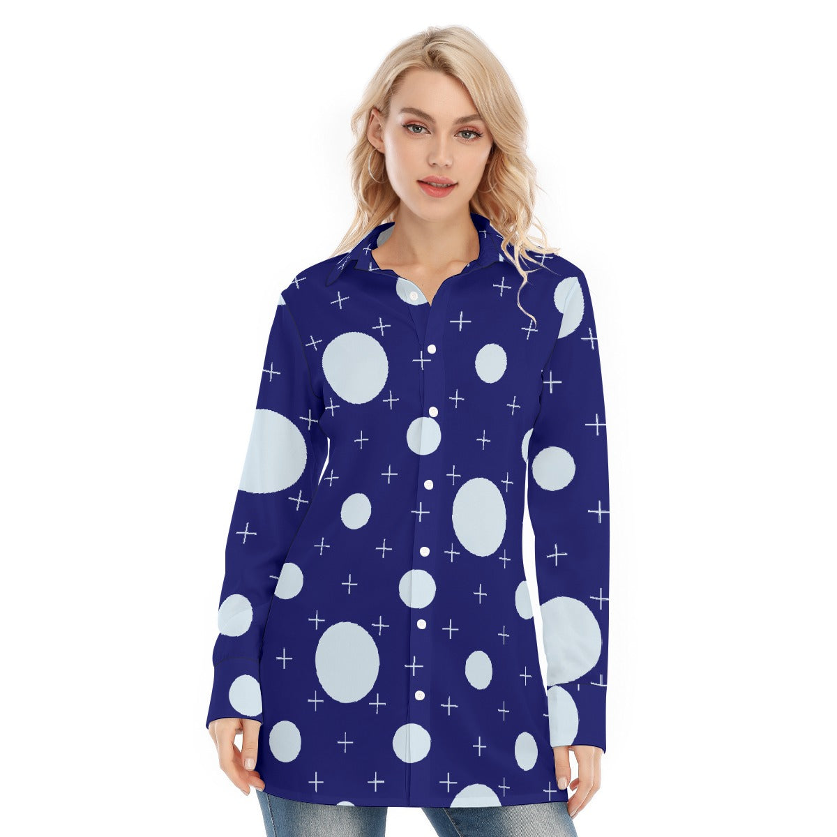 All-Over Print Women's Long Shirt