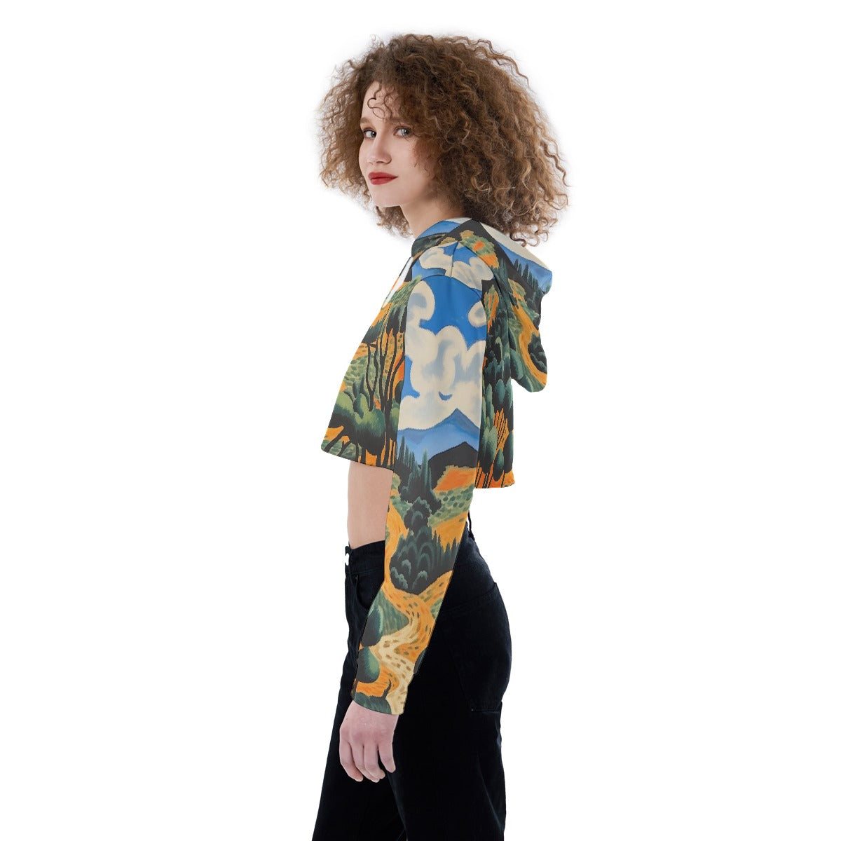 All-Over Print Women's Crop Top Hoodie