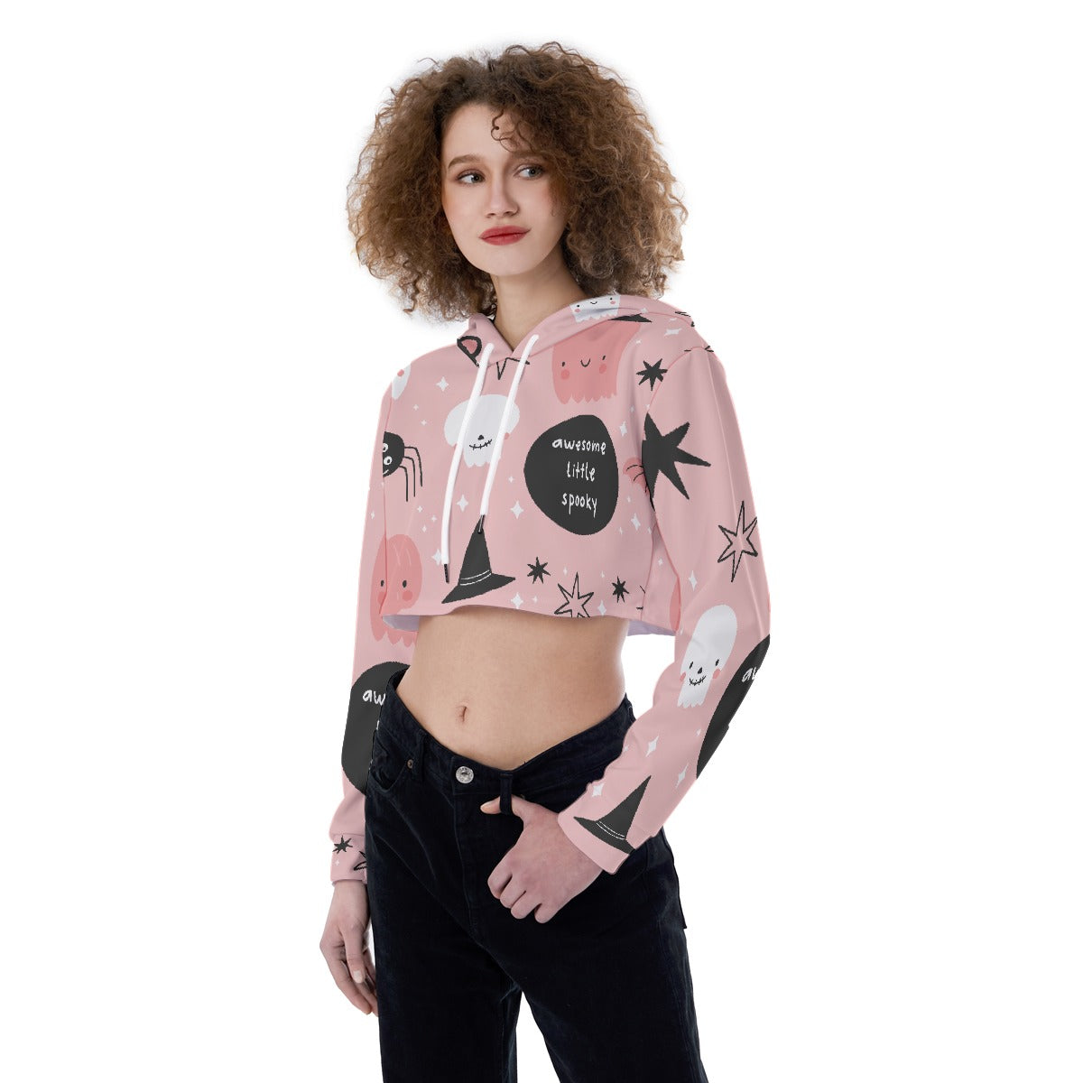 All-Over Print Women's Crop Top Hoodie