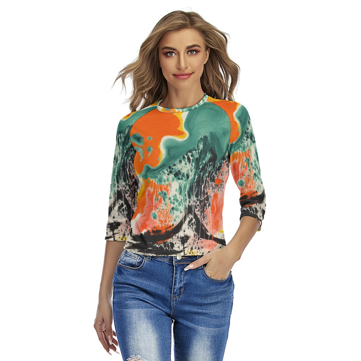 All-Over Print Women's Raglan Sleeves T-shirts