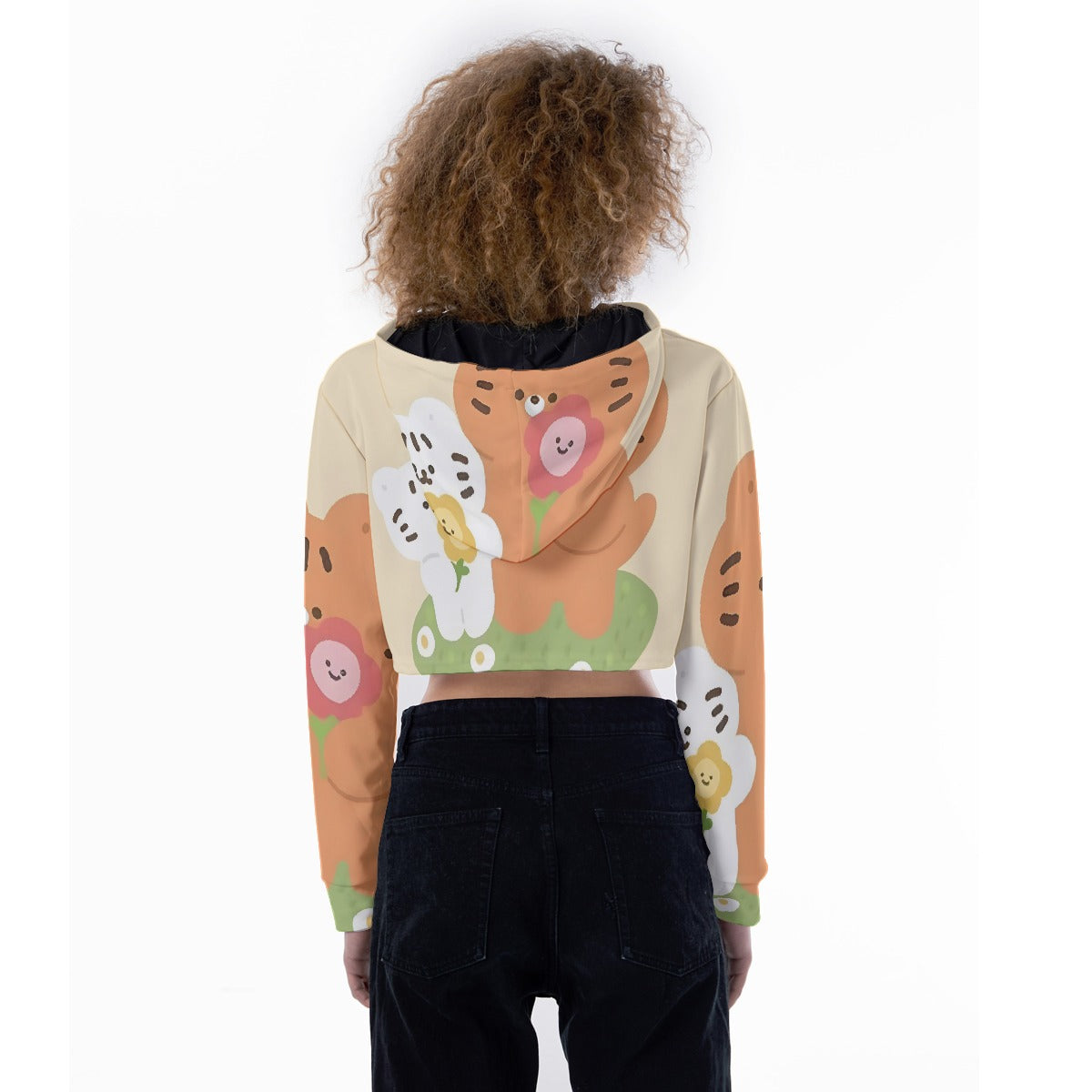 All-Over Print Women's Crop Top Hoodie