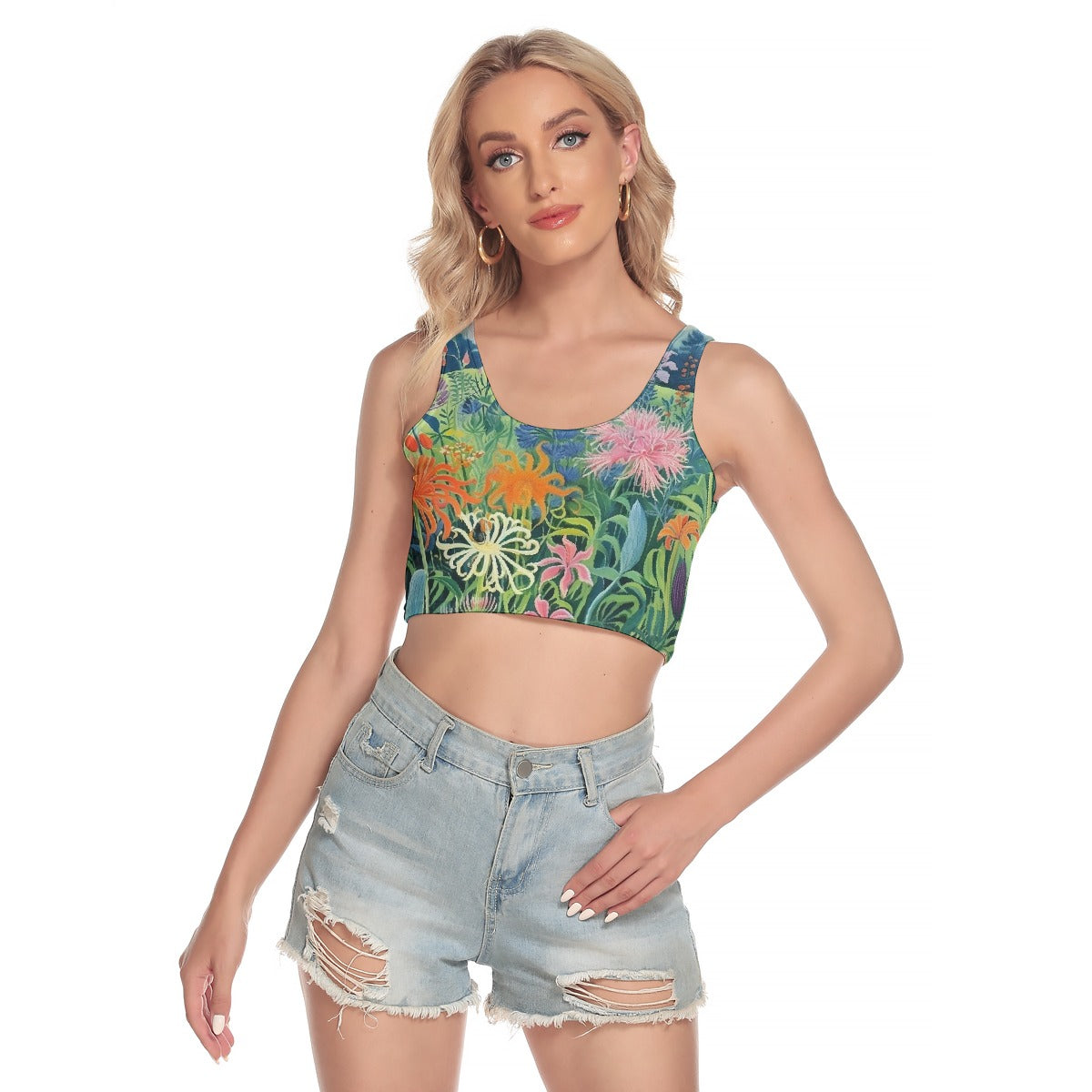 All-Over Print Women's Sport Crop Tank Top