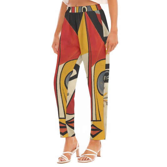 All-Over Print Women's Loose Straight-leg Pants