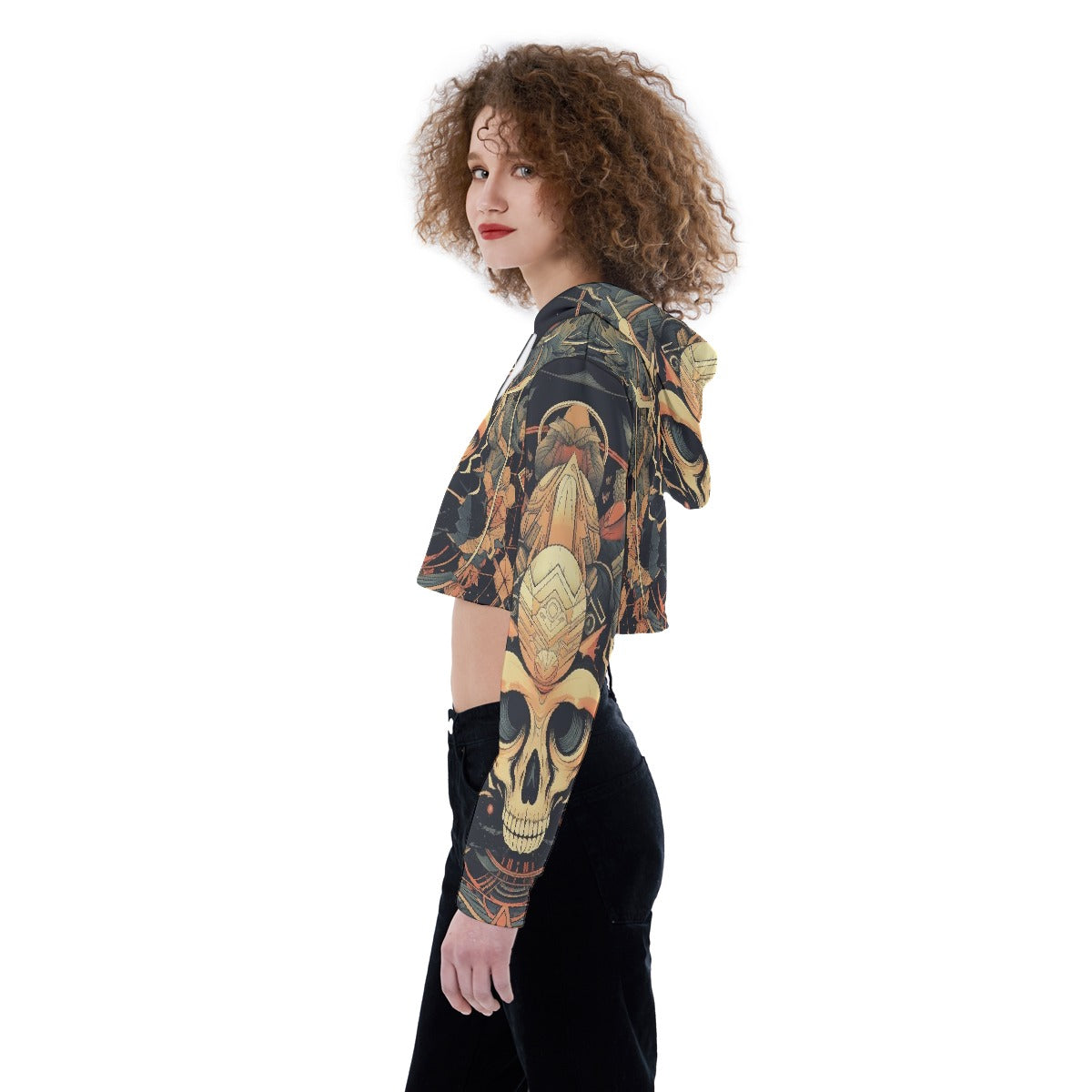 All-Over Print Women's Crop Top Hoodie