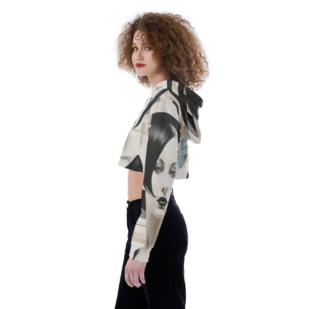 All-Over Print Women's Crop Top Hoodie