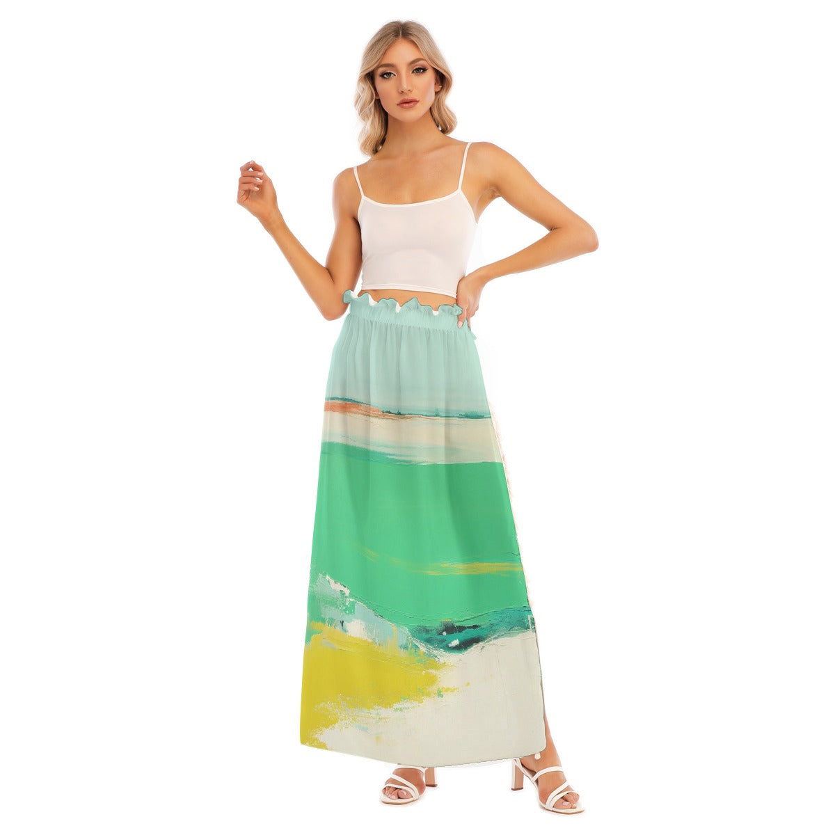 All-Over Print Women's Side Split Skirt
