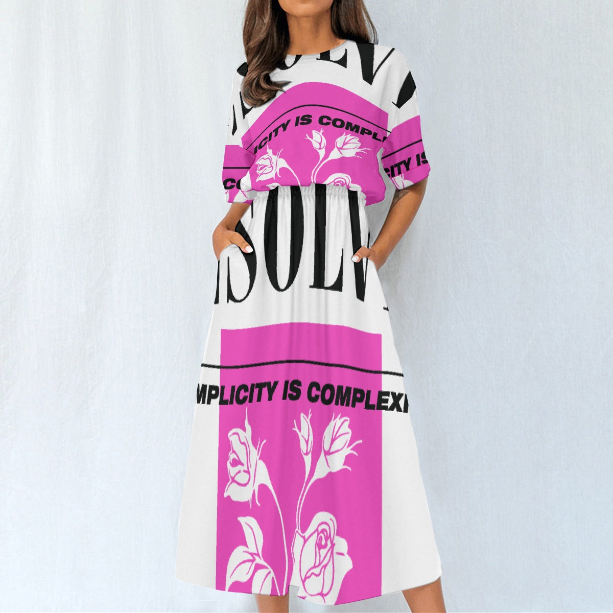 All-Over Print Women's Elastic Waist Dress