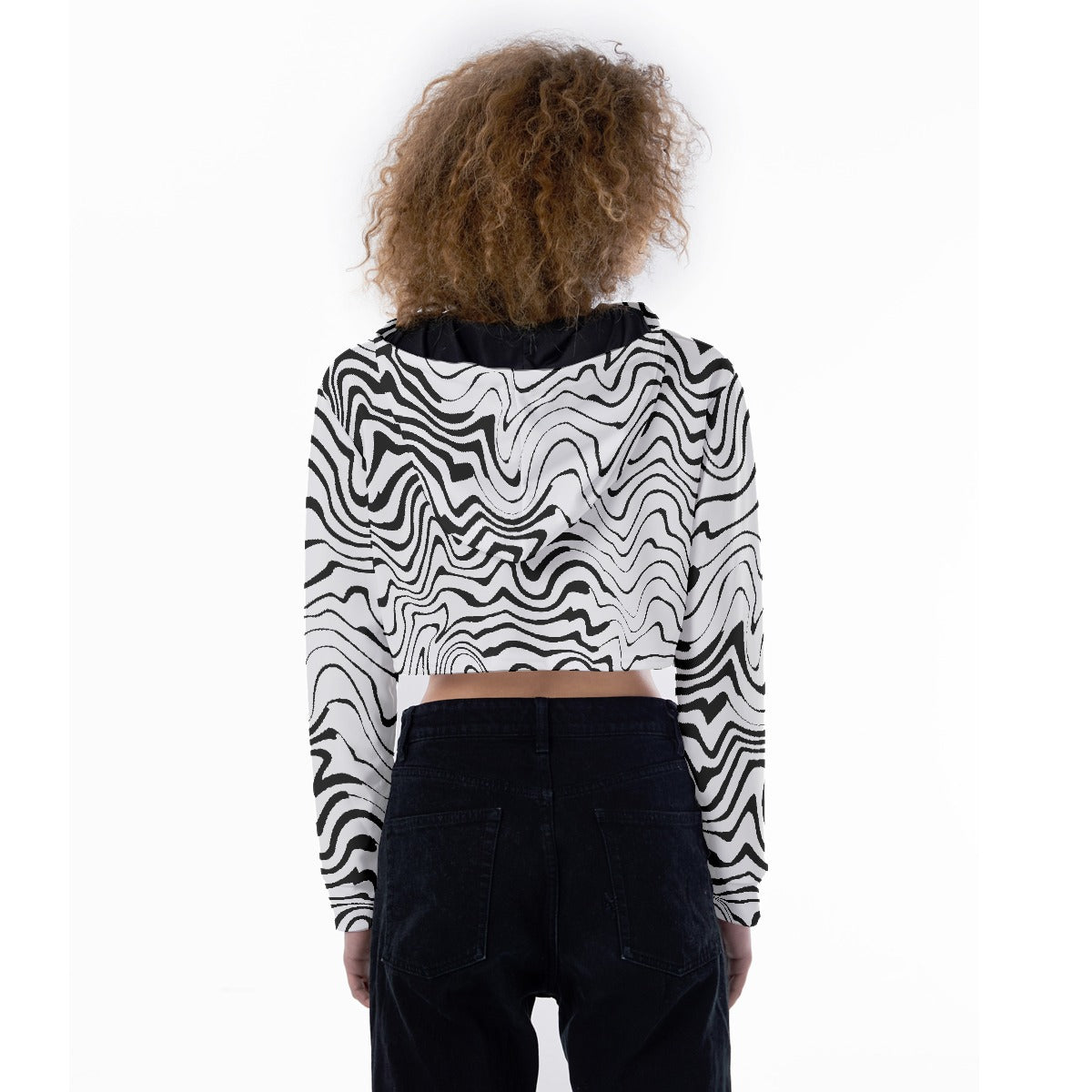 All-Over Print Women's Crop Top Hoodie