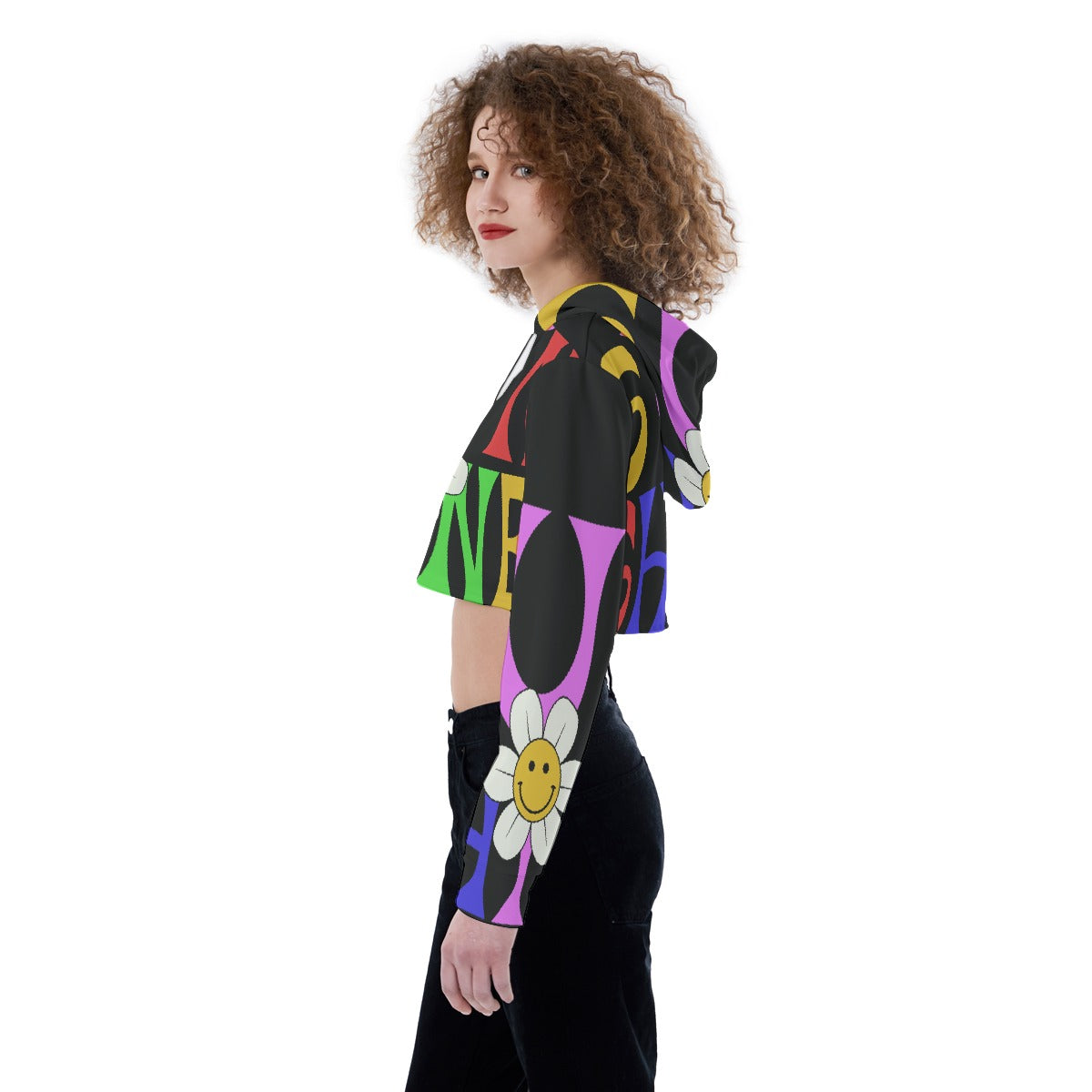 All-Over Print Women's Crop Top Hoodie