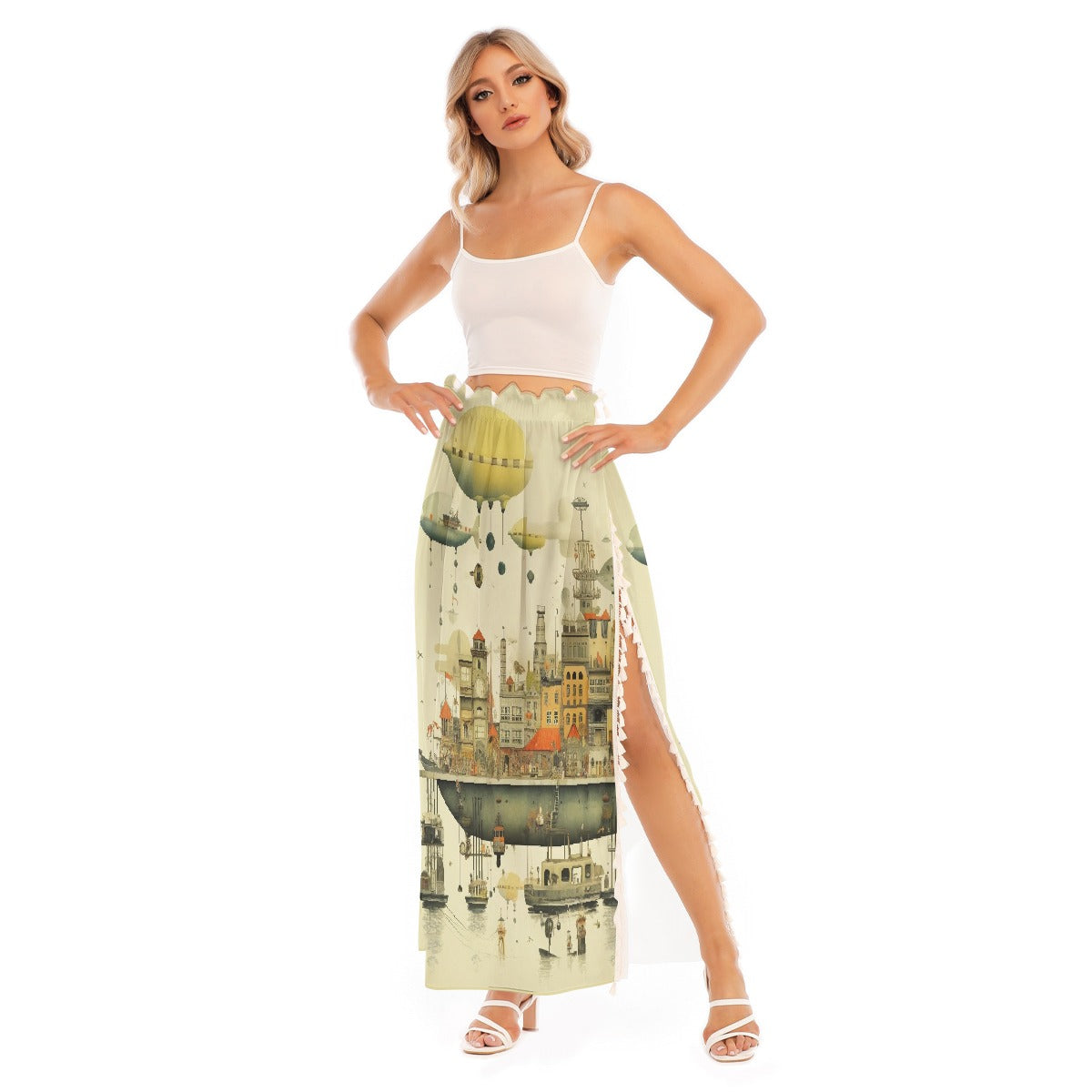 All-Over Print Women's Side Split Skirt