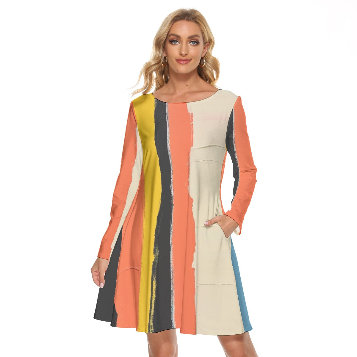 All-Over Print Women's Crew Neck Dress