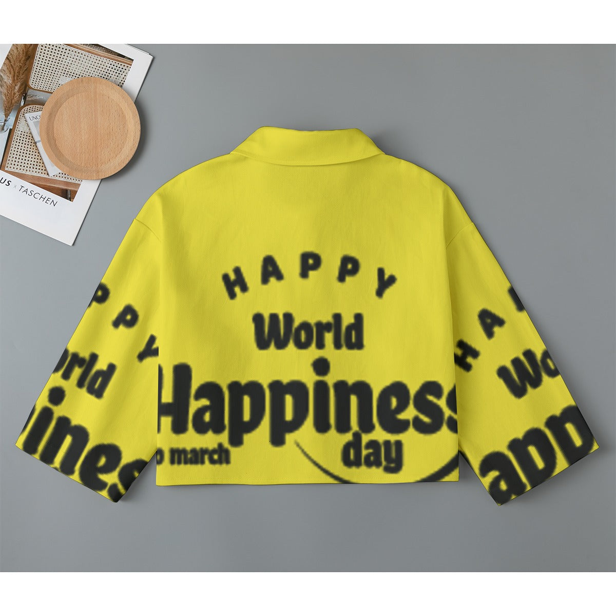 All-Over Print Women's Cropped Jacket | 245GSM Cotton