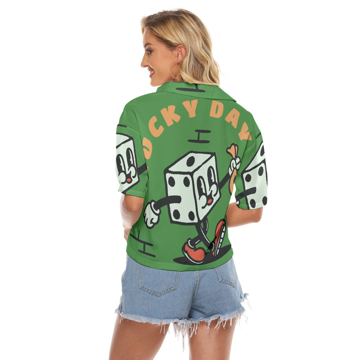 All-Over Print Women's V-neck Shirts