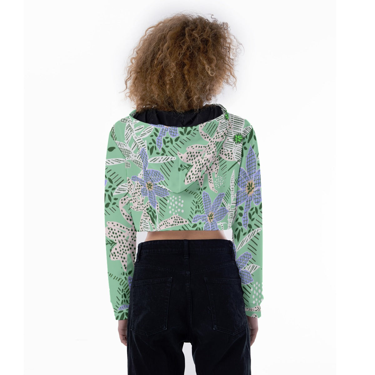 All-Over Print Women's Crop Top Hoodie