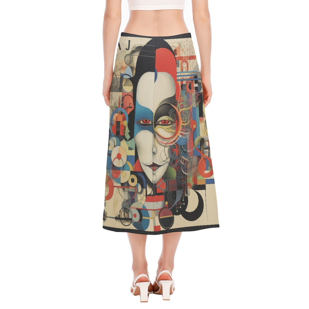 All-Over Print Women's High Slit Long Skirt