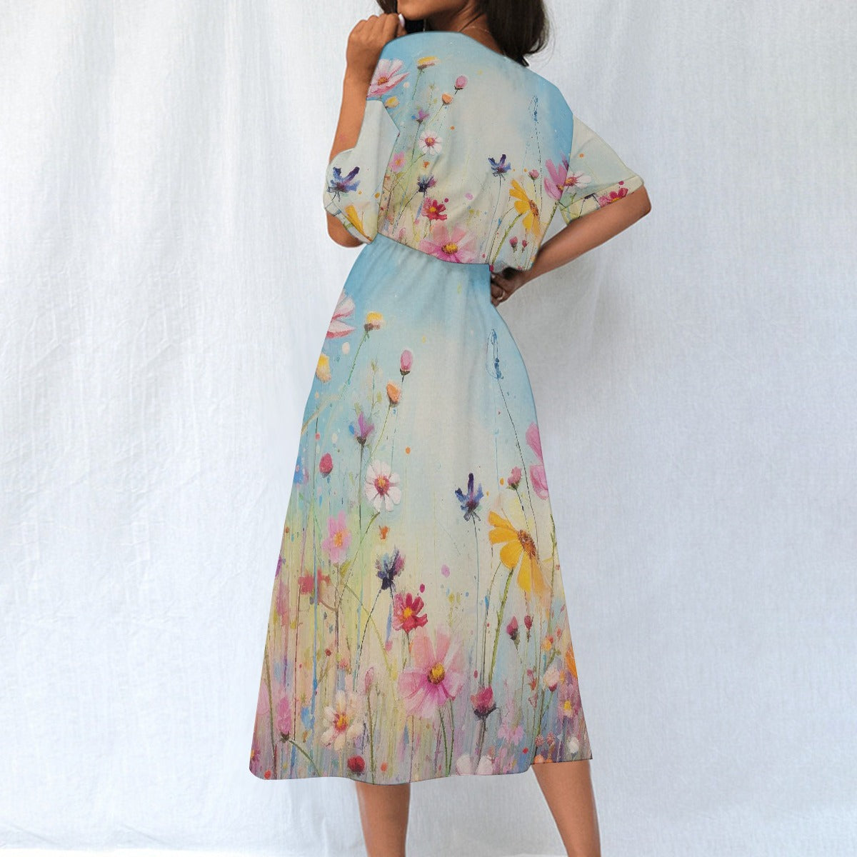 All-Over Print Women's Elastic Waist Dress