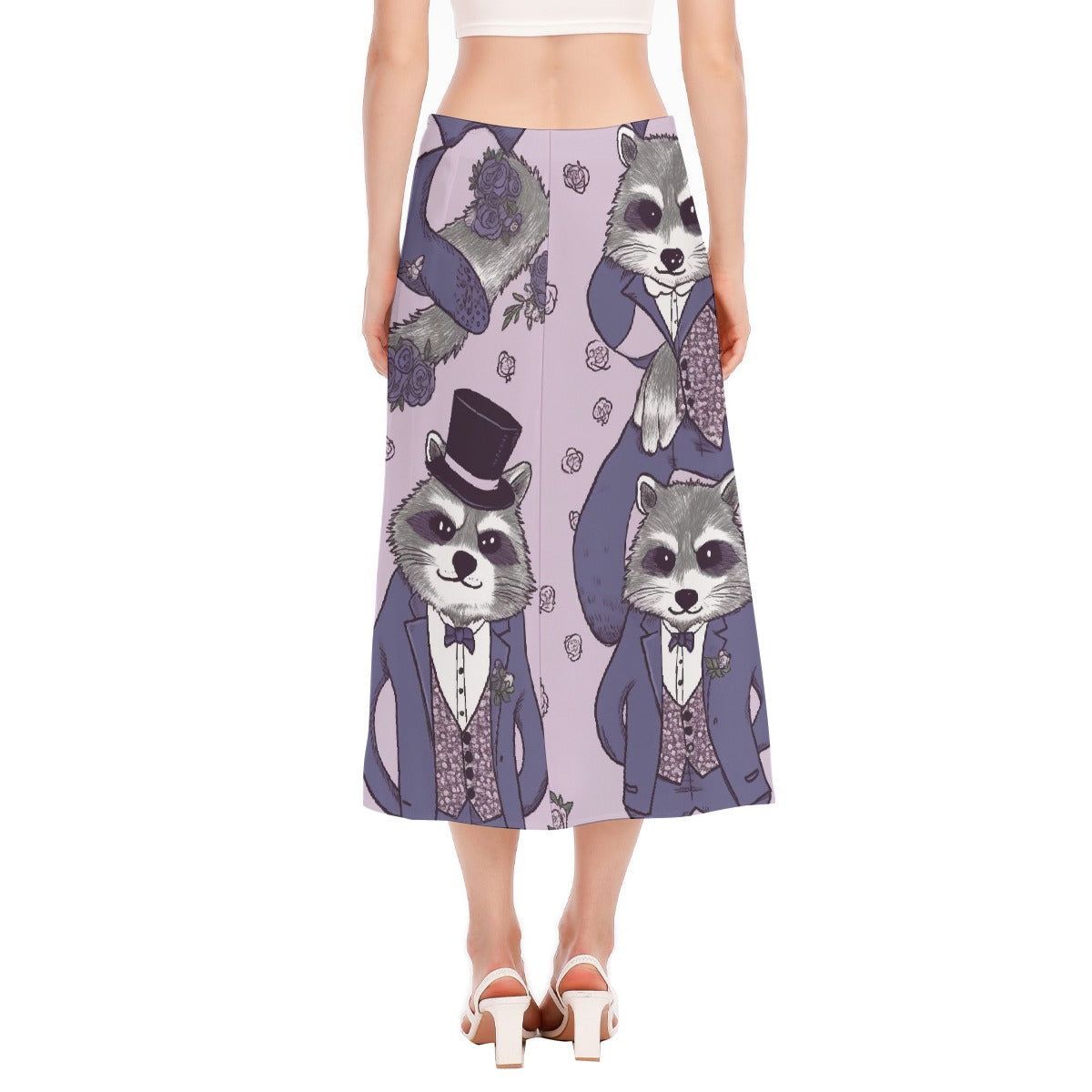 All-Over Print Women's High Slit Long Skirt