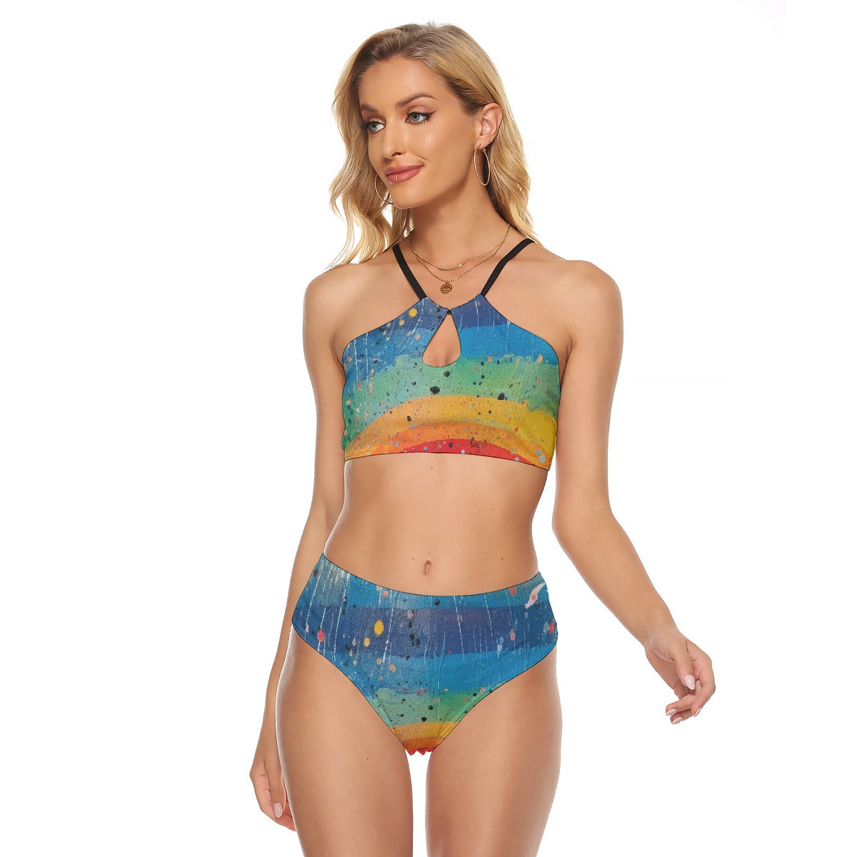 All-Over Print Women's Cami Keyhole One-piece Swimsuit