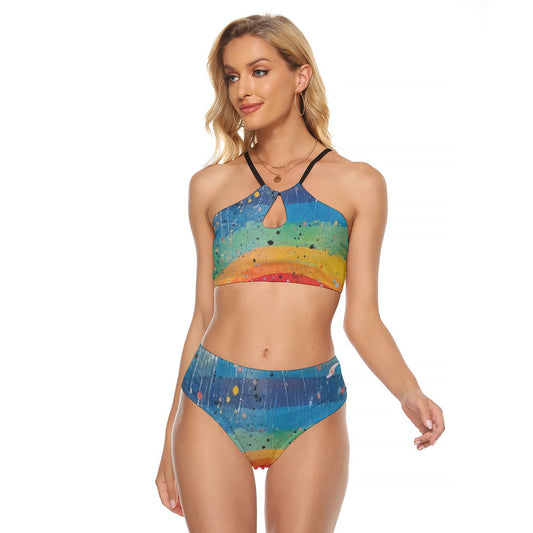 All-Over Print Women's Cami Keyhole One-piece Swimsuit