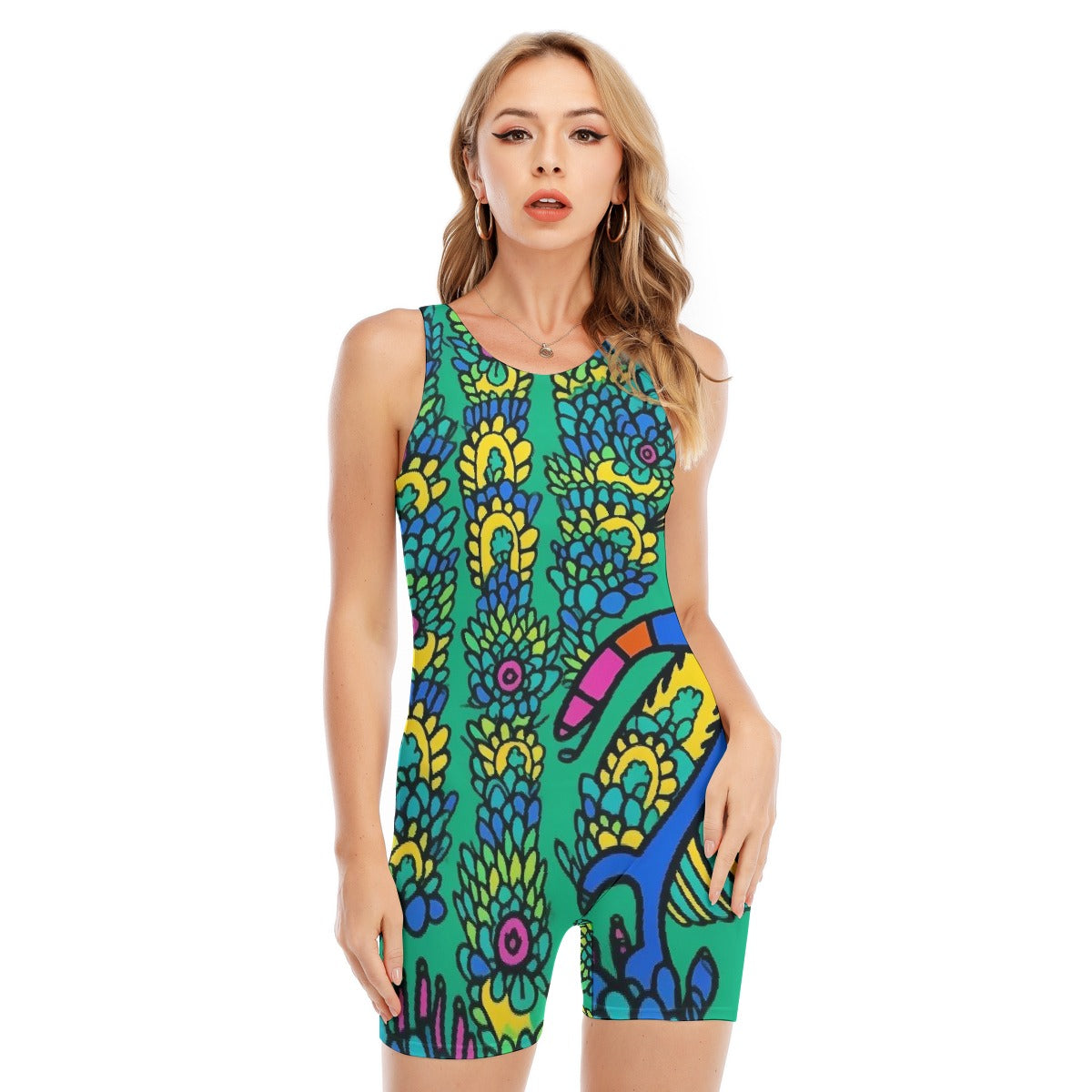 All-Over Print Women's Sleeveless One-piece Swimsuit