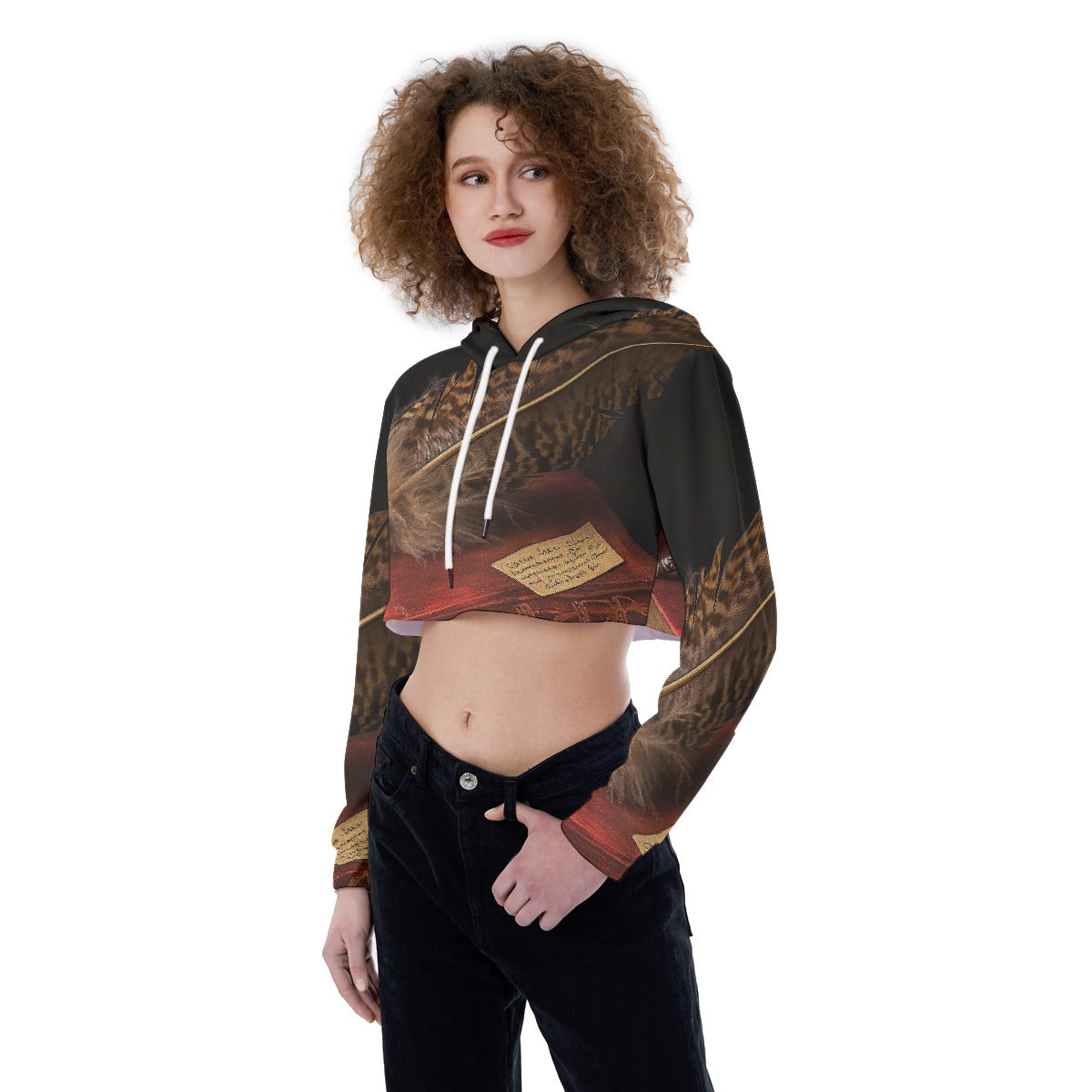 All-Over Print Women's Crop Top Hoodie