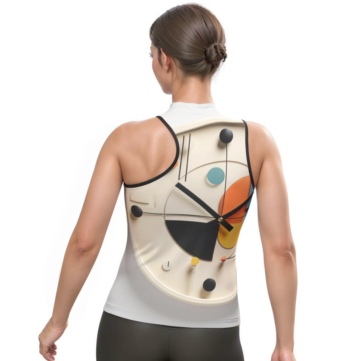 All-Over Print Women's Halter Sleeveless Asymmetrical Tank Top