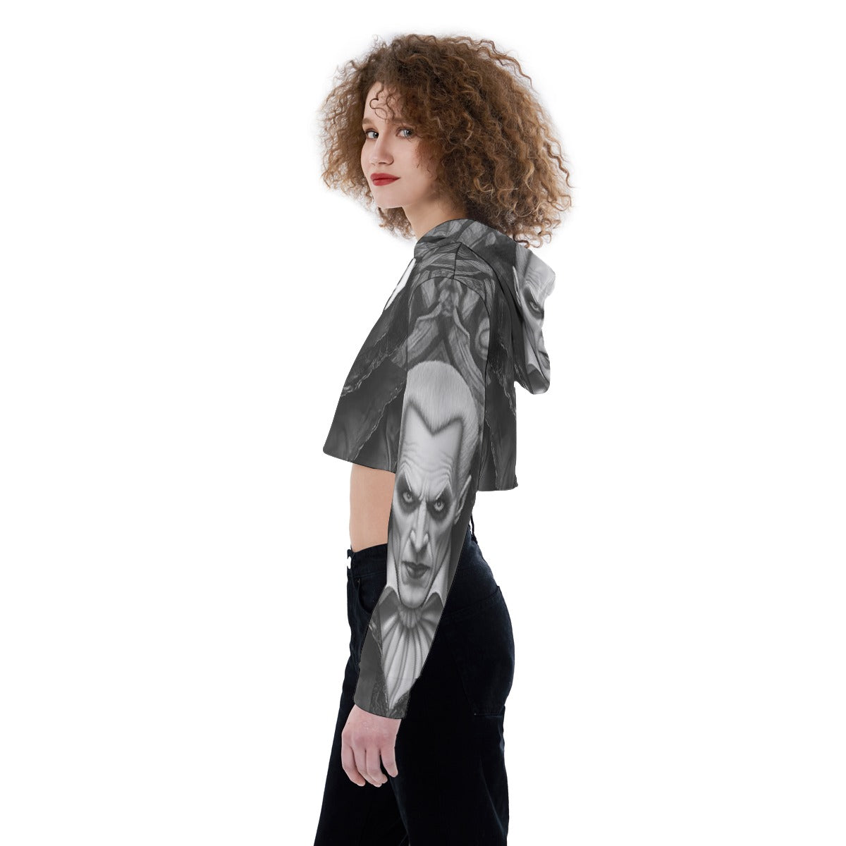 All-Over Print Women's Crop Top Hoodie