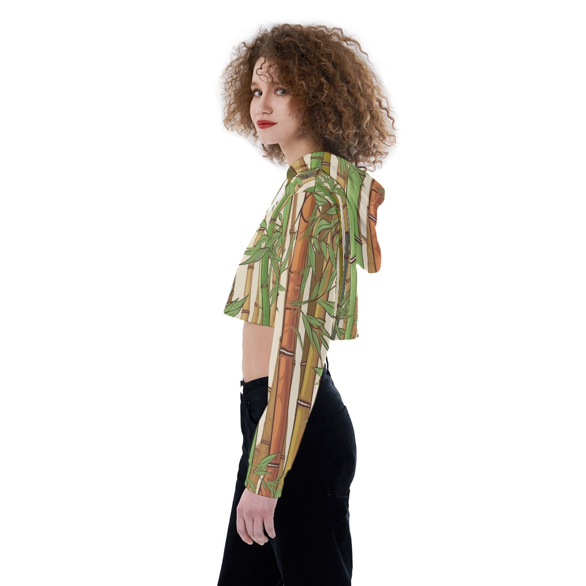 All-Over Print Women's Crop Top Hoodie