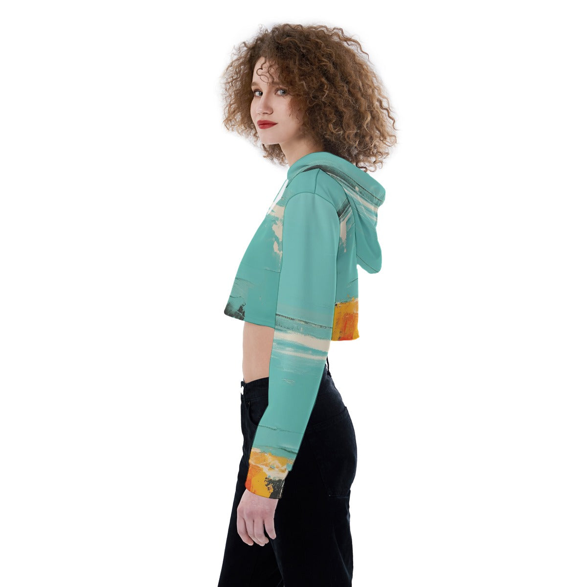 All-Over Print Women's Crop Top Hoodie