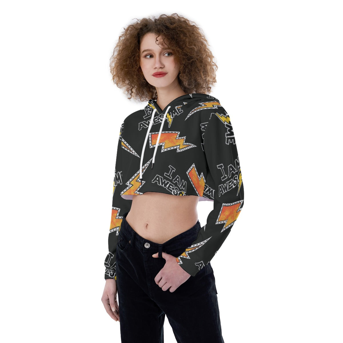 All-Over Print Women's Crop Top Hoodie