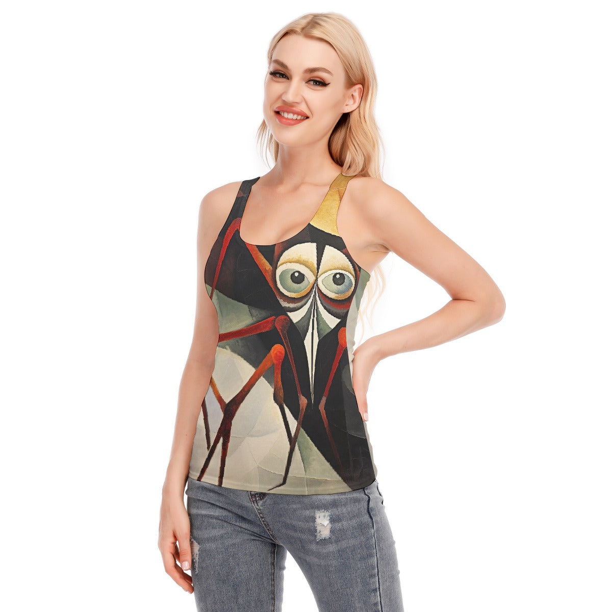 All-Over Print Women's Racer Vest | 190GSM Cotton