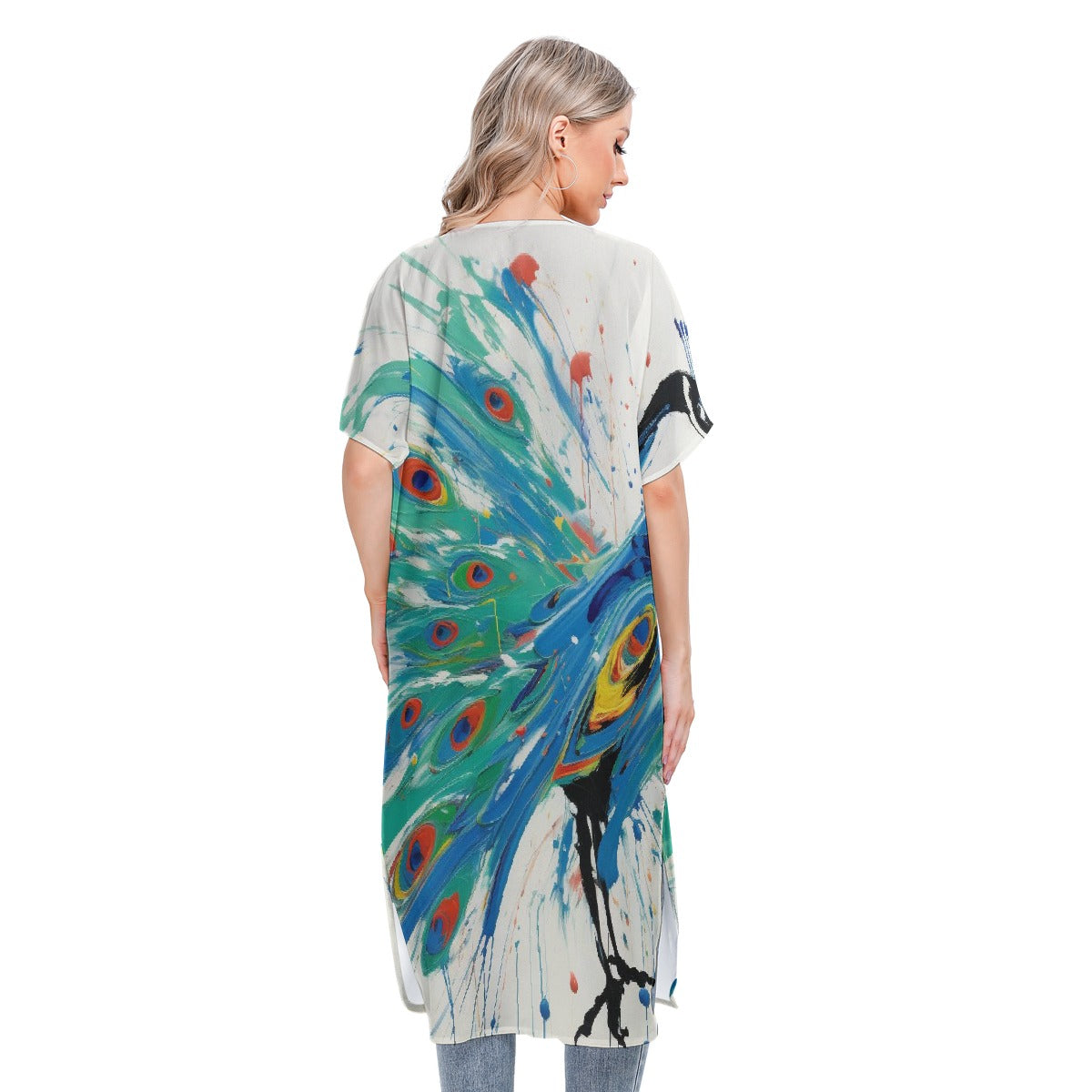 All-Over Print Women's Short Sleeve Cardigan