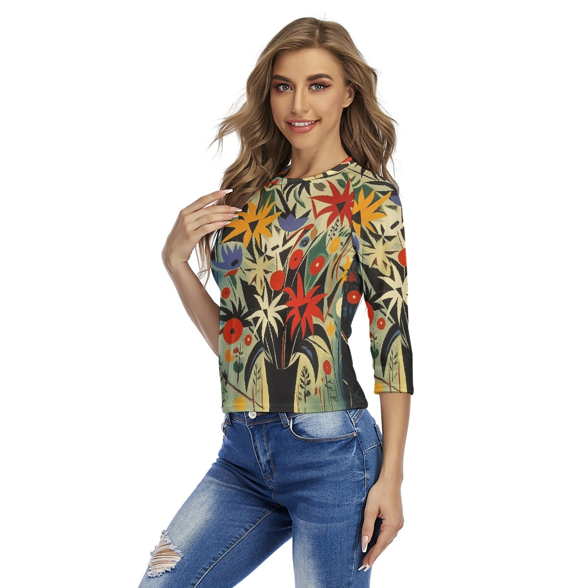 All-Over Print Women's Raglan Sleeves T-shirts