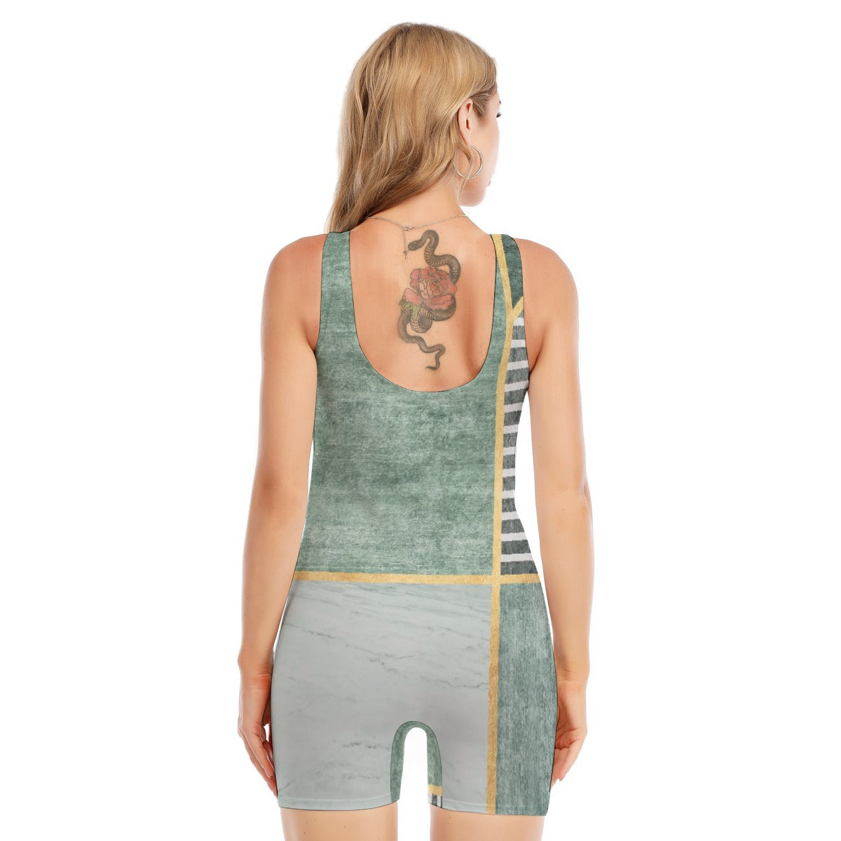 All-Over Print Women's Sleeveless One-piece Swimsuit
