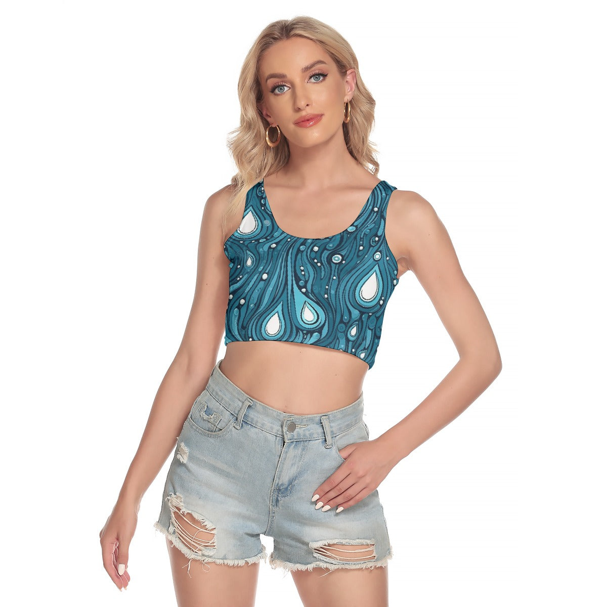 All-Over Print Women's Sport Crop Tank Top