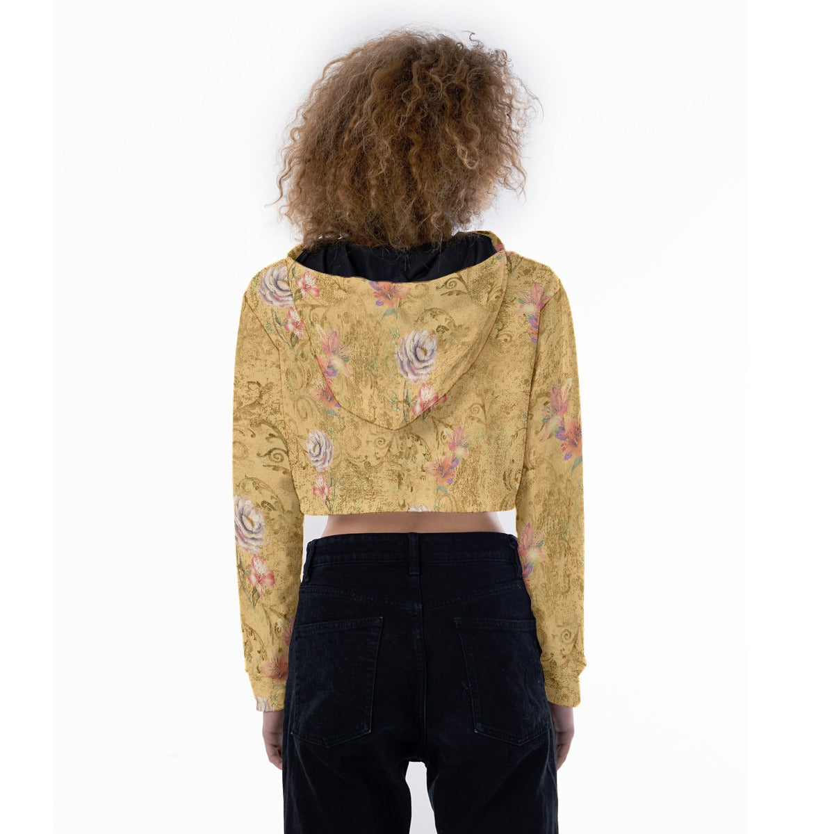 All-Over Print Women's Crop Top Hoodie
