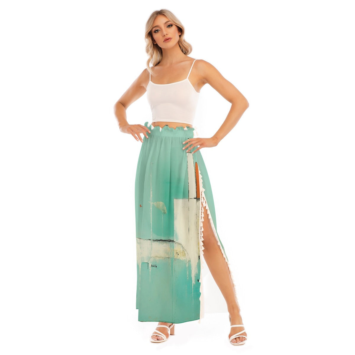 All-Over Print Women's Side Split Skirt