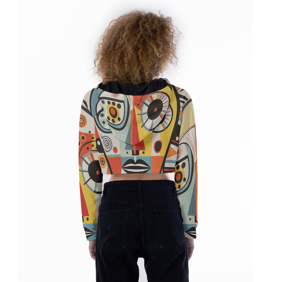 All-Over Print Women's Crop Top Hoodie