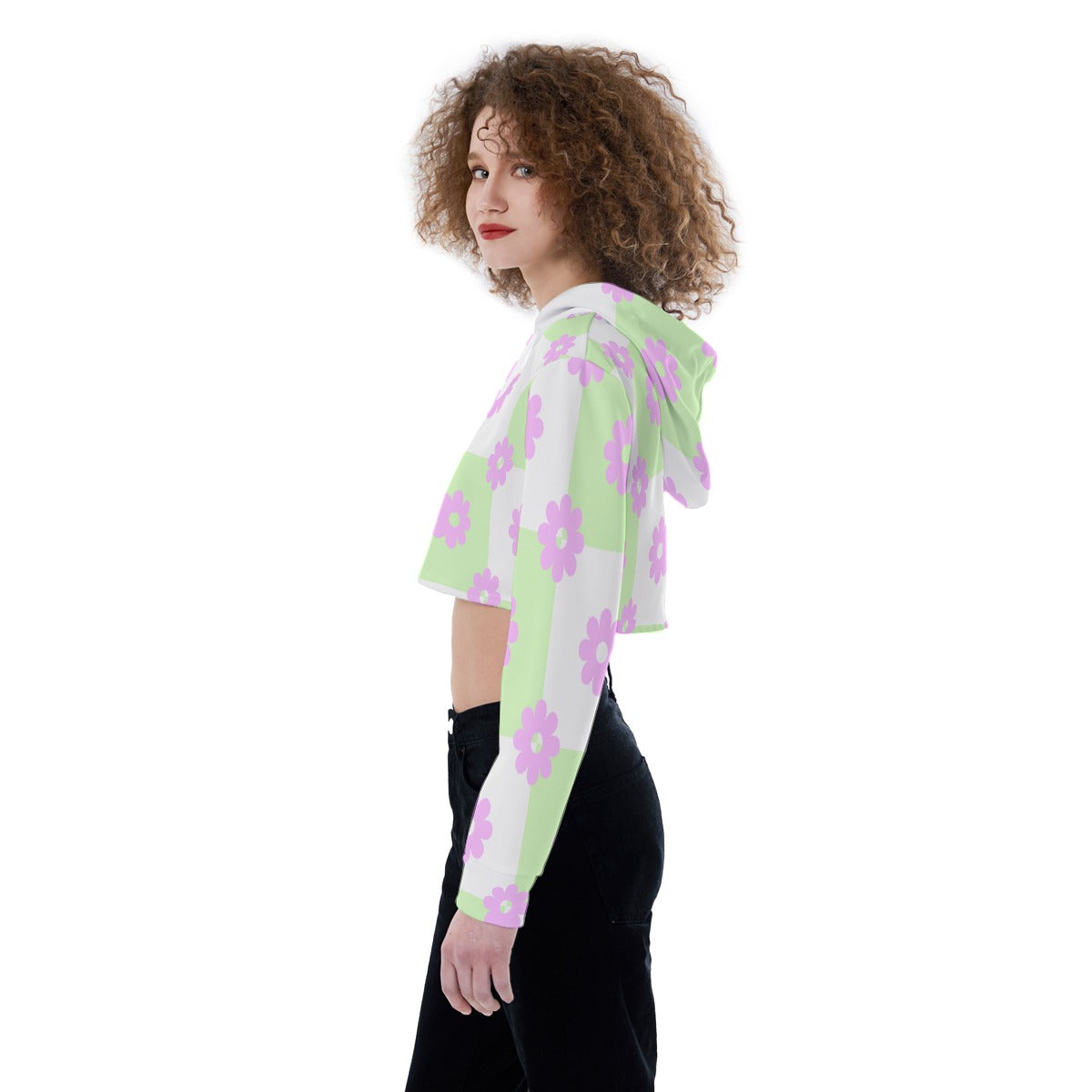 All-Over Print Women's Crop Top Hoodie