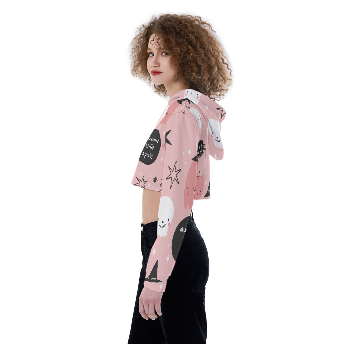 All-Over Print Women's Crop Top Hoodie