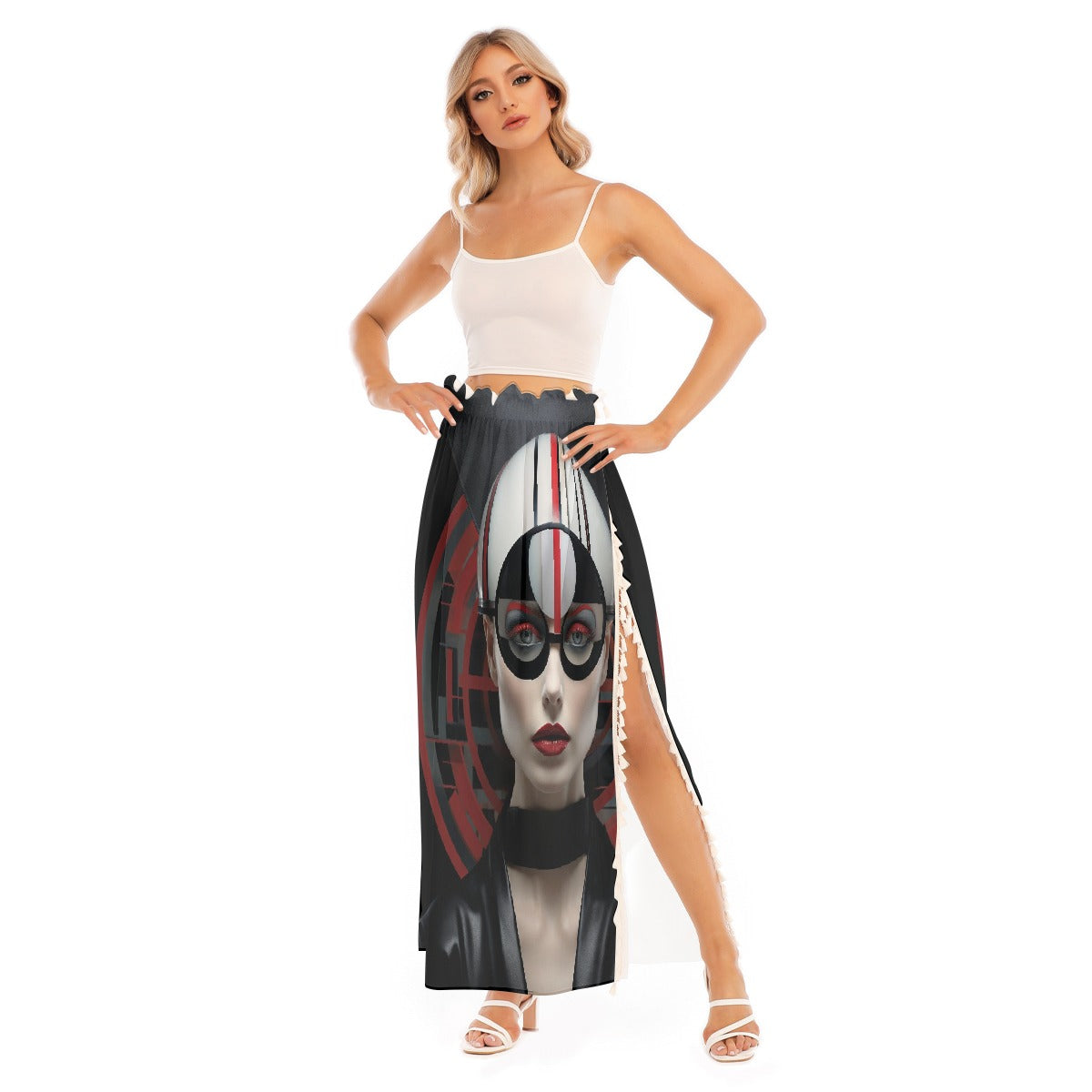 All-Over Print Women's Side Split Skirt