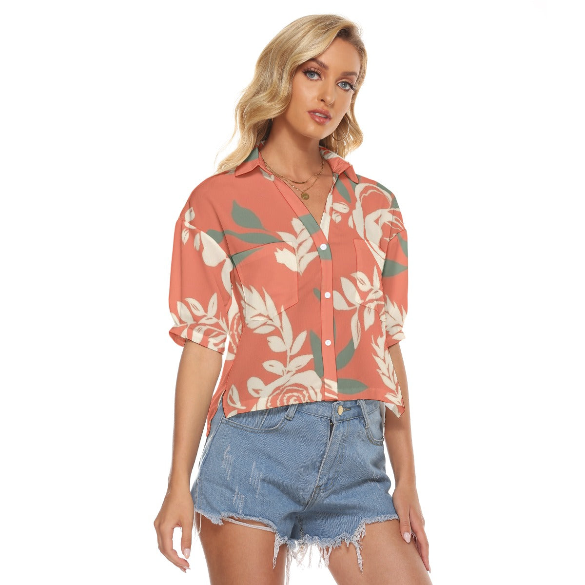 All-Over Print Women's V-neck Shirts