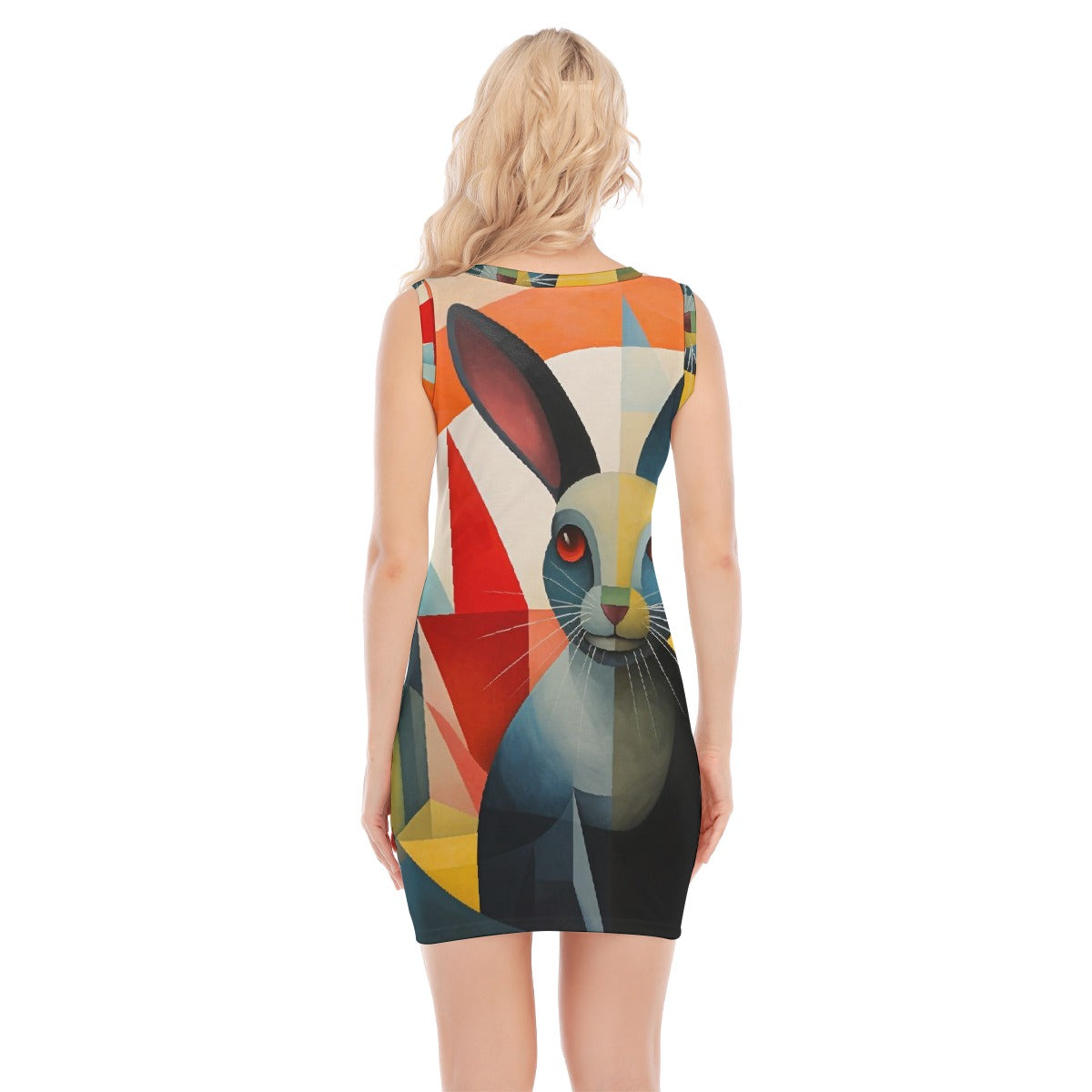 All-Over Print Women's O-neck Sleeveless Hip Skirt