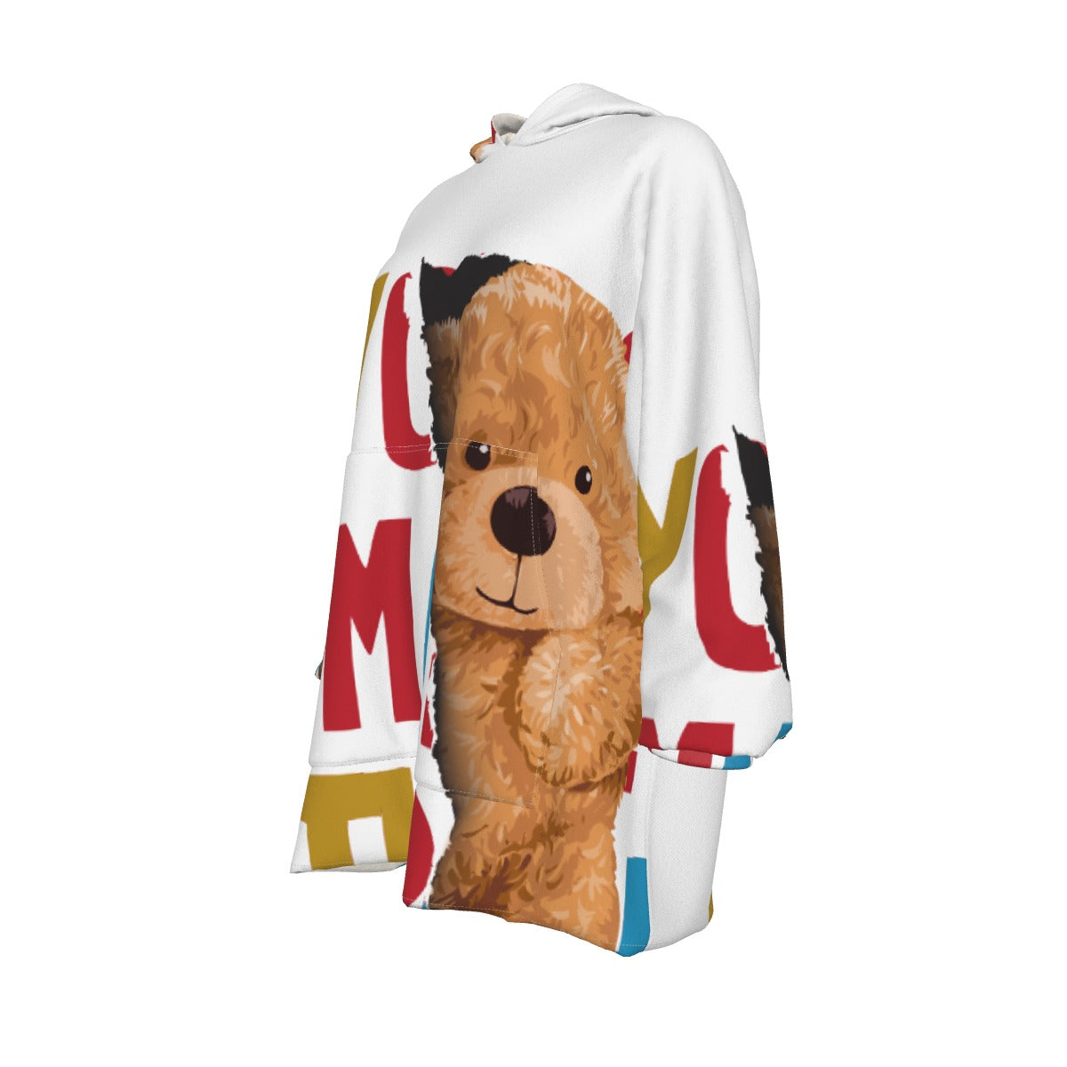 All-Over Print Women's Sherpa Fleece Hoodie Blanket